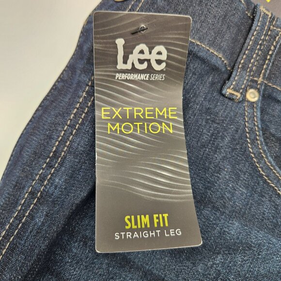 Lee Mens Extreme Motion Slim Straight Jean with Flex Waistband 42x36 NWT - Picture 2 of 8